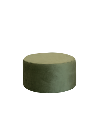 Pouf en ton vert de 60x34cm