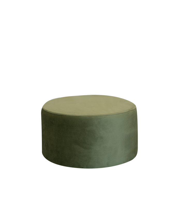 Pouf en ton vert de 60x34cm