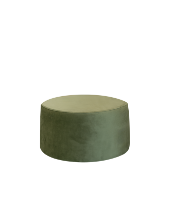Pouf en ton vert de 60x34cm