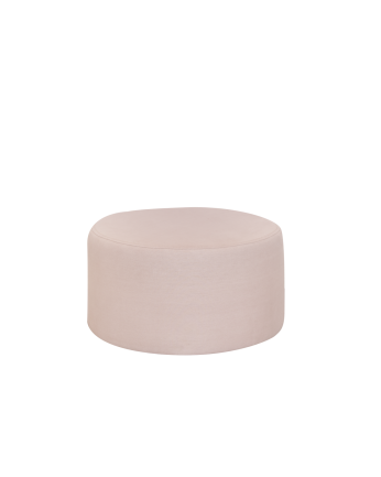 Pouf en ton rose de 60x34cm
