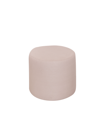 Pouf en ton rose de 44x42cm