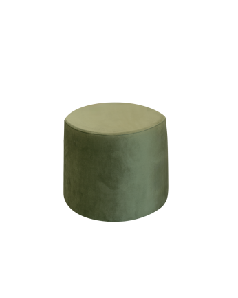 Pouf en ton vert de 44x42cm