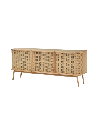 Buffet en bois massif couleur naturel 175x75 cm