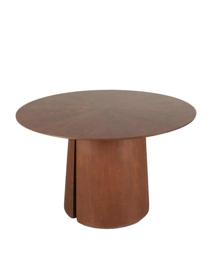 Table de salle à manger en placage chêne massif noyer 120x75cm