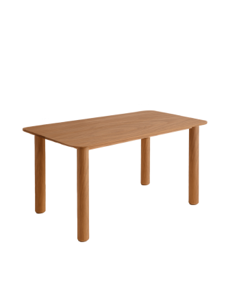 Table à manger en placage de chêne en ton naturel en plusieurs dimensions