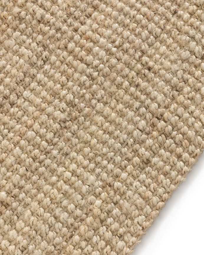 Tapis rectangulaire en jute beige dans plusieurs mesures