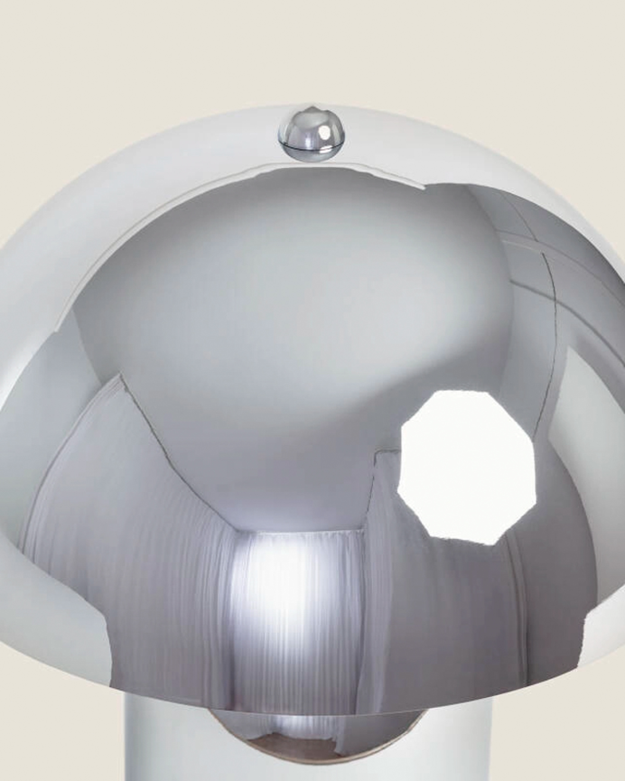 Lampadaire en métal chromé 32 cm