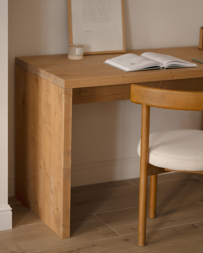 Table de bureau en ton chêne moyen en varias medidas