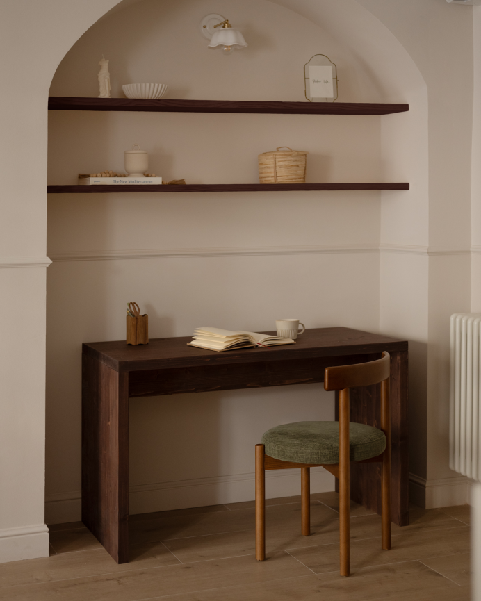 Table de bureau en ton noyer en varias medidas