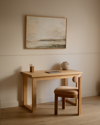 Table de bureau en ton chêne moyen en varias medidas