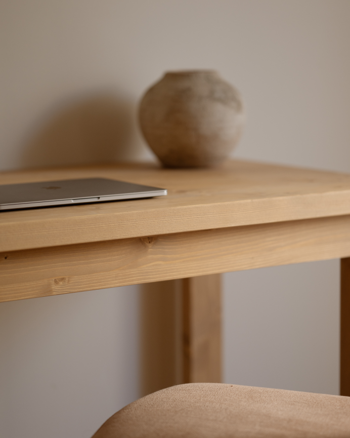 Table de bureau en ton chêne moyen en varias medidas