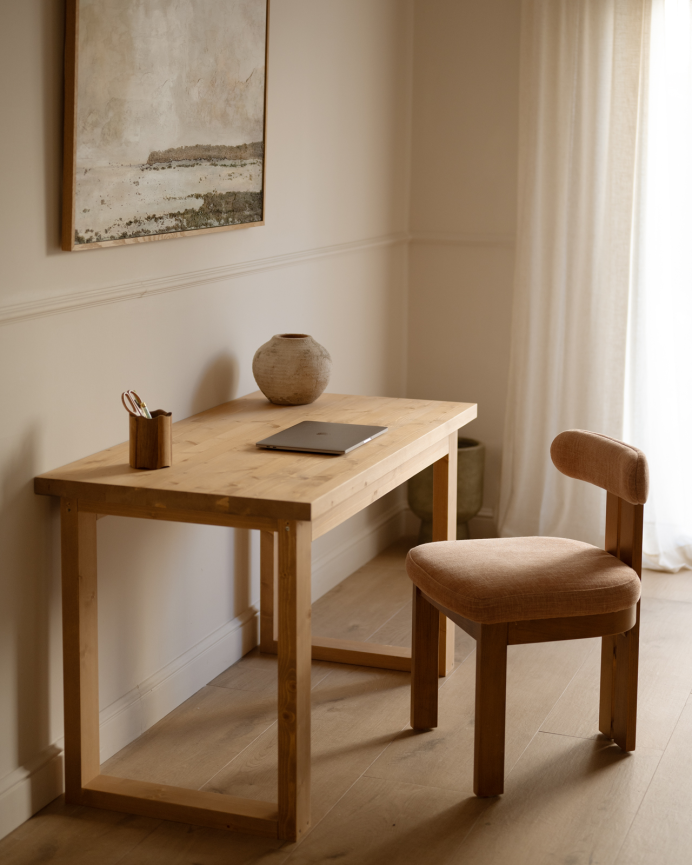 Table de bureau en ton chêne moyen en varias medidas