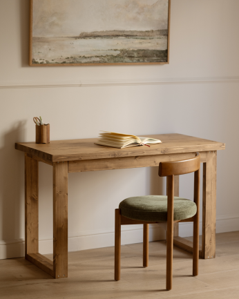 Table de bureau en ton chêne foncé en varias medidas