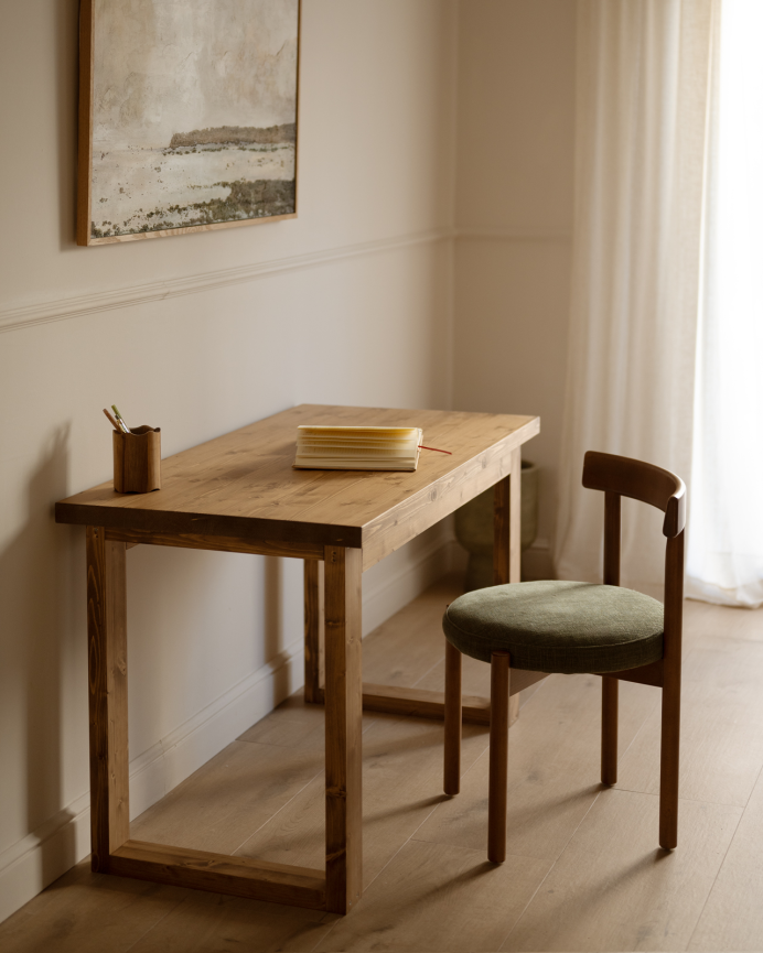 Table de bureau en ton chêne foncé en varias medidas