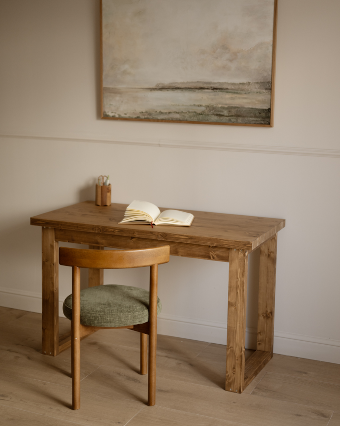 Table de bureau en ton chêne foncé en varias medidas