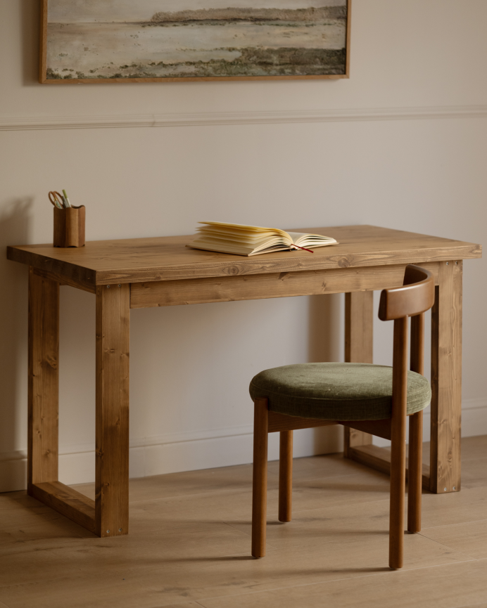 Table de bureau en ton chêne foncé en varias medidas