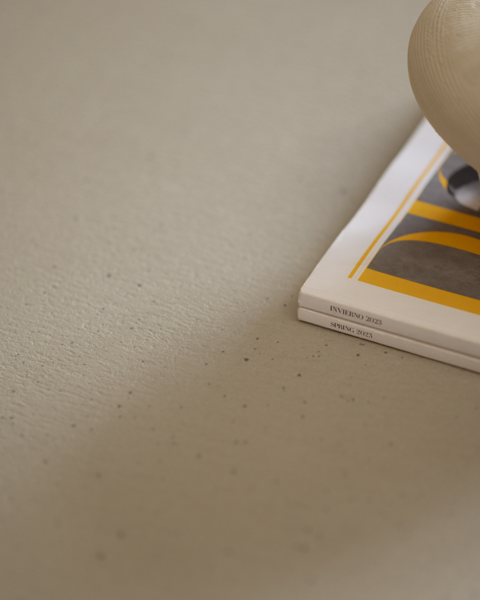 Table de salle à manger rectangulaire en microciment ton gris en plusieurs mesures