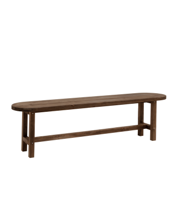 Banc en bois massif ton noyer en différentes tailles