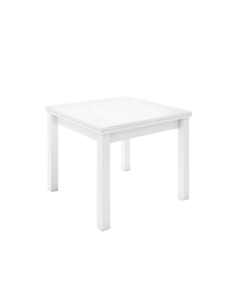 Tavolo da pranzo allungabile in legno colore bianco 76x80cm