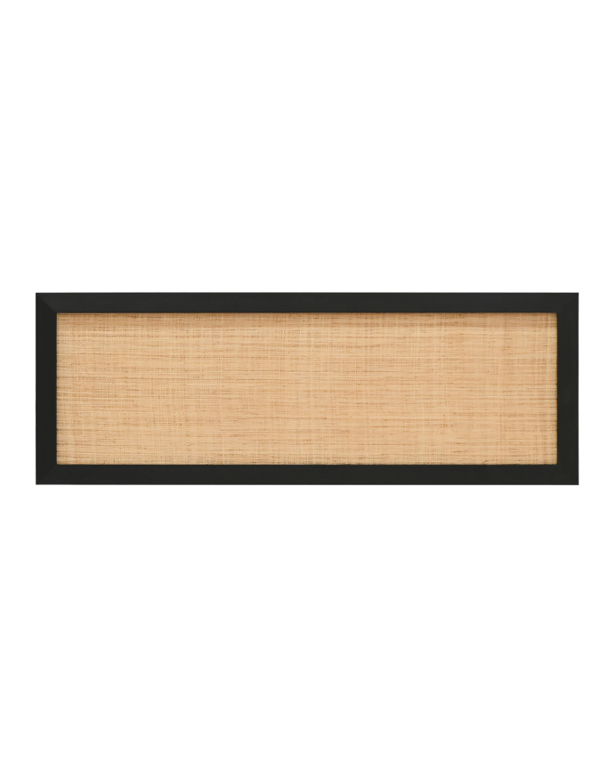 Testiera in legno massiccio e rafia in tonalità nera di varie misure