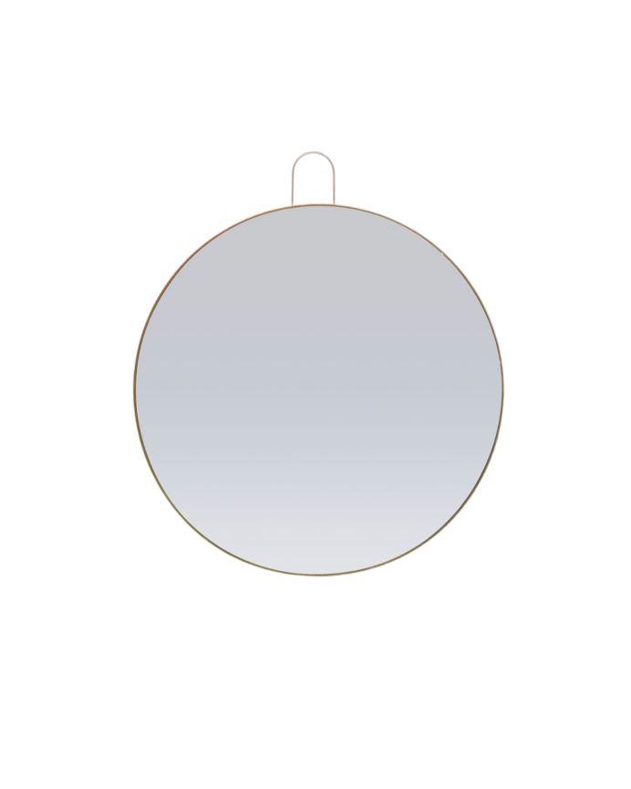 Specchio da parete rotondo in metallo color oro di varie misure