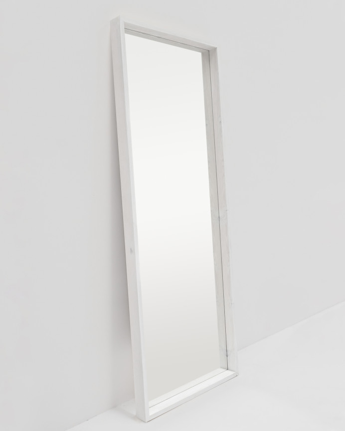 Specchio in legno massello color bianco di varie misure