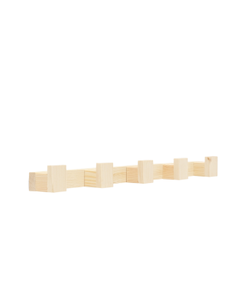 Appendiabiti in legno massello di tonalità naturale di 5x50cm