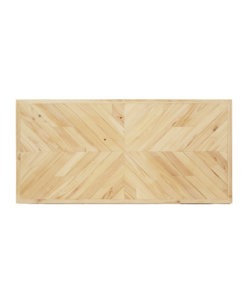 Testiera in legno massello in stile etnico in tono naturale di 80x165cm