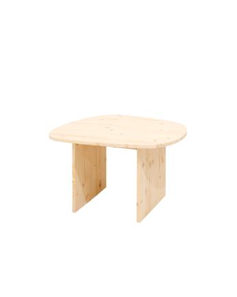 Tavolino in legno massello in tonalità naturale di varie misure