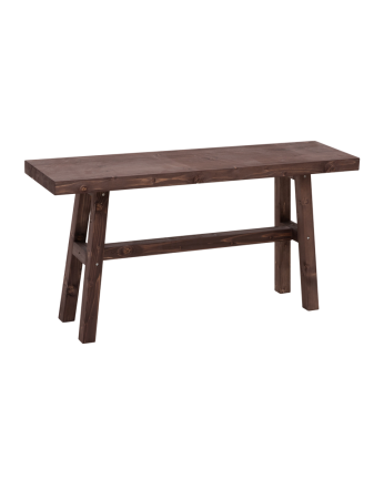 Panchina in legno massello color noce di 100x50cm