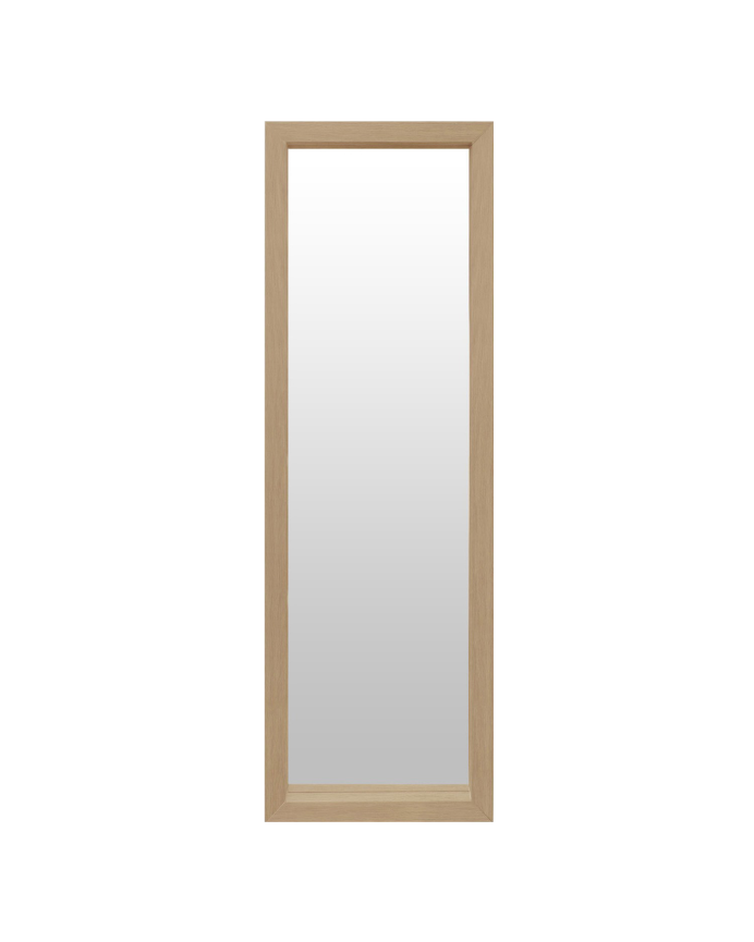 Specchio rettangolare da parete realizzato in legno con finitura in olivo in varie misure.