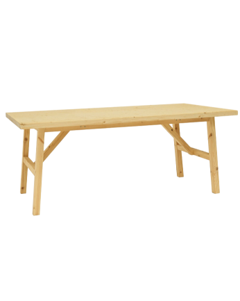 Tavolo da pranzo in legno massello in tonalità d'oliva di varie dimensioni