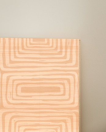 Testata del letto in legno massello con stampe di varie misure