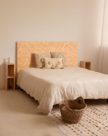 Testata del letto in legno massello con stampa di varie dimensioni