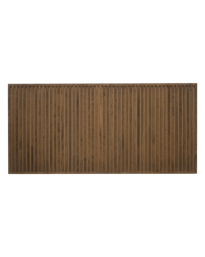 Testiera in legno massello in tonalità di rovere scuro di 160cm