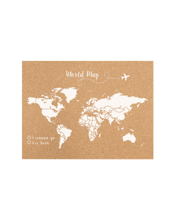 Mappa del mondo in sughero bianco di varie misure
