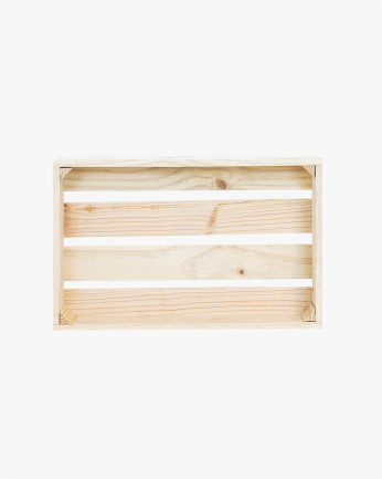 Scatola di legno massello in tonalità naturale piccola