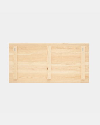 Testata del letto in legno massello con motivo 'Idraulico' in tonalità naturale di varie misure