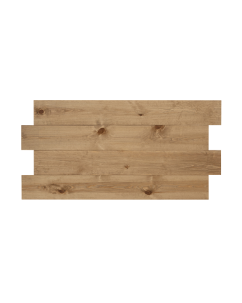Testiera in legno massello asimmetrica in tonalità di rovere scuro di varie misure