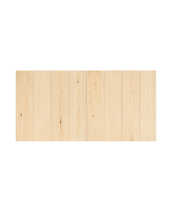 Testata del letto in legno massello in tonalità naturale di varie misure