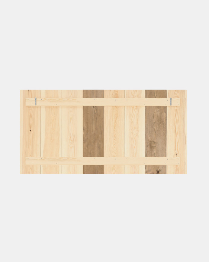 Testata del letto in legno massello combinata in diversi toni e di varie misure