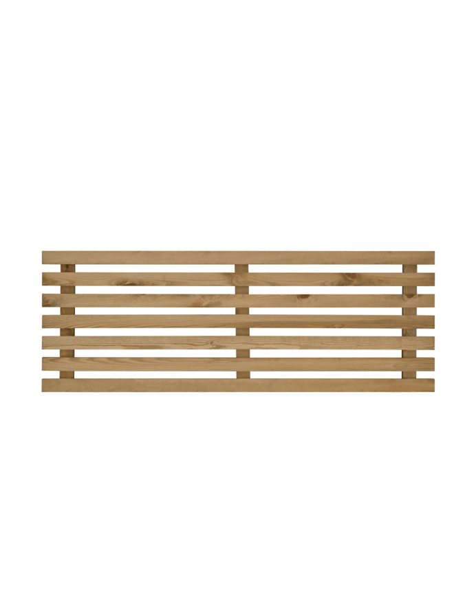 Testiera in legno massello in tonalità di rovere scuro di varie misure