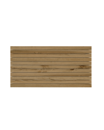 Testata del letto in legno massello in tonalità di rovere scuro di varie misure