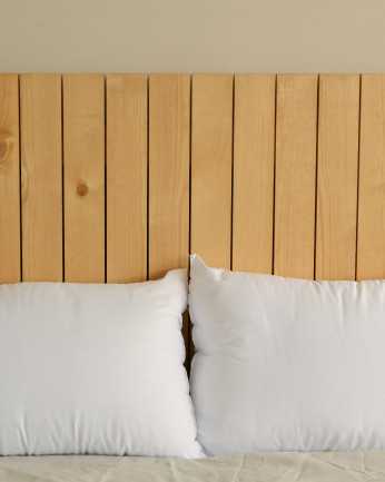 Testata del letto in legno massello in tonalità oliva in varie misure
