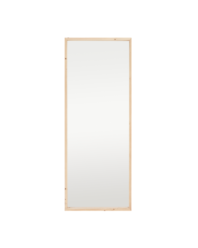 Specchio in legno massello tonalità naturale di varie misure