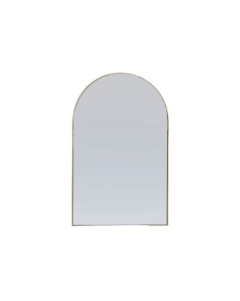 Specchio da parete in metallo dorato a forma di arco 80x50cm