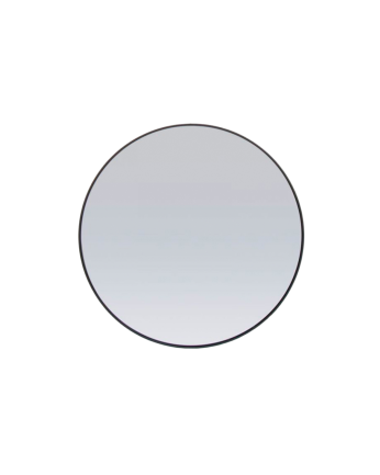 Specchio da parete rotondo in metallo di colore nero varie misure