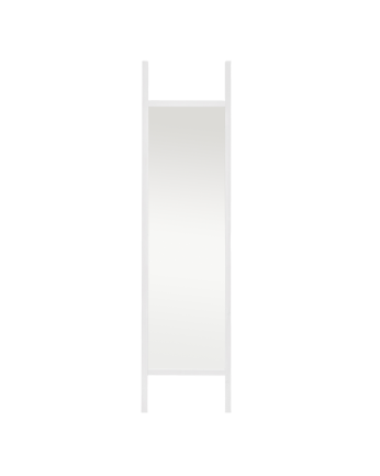 Specchio in legno massello color bianco 45x180cm