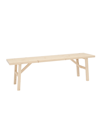 Panchina in legno massello in tono naturale di varie misure