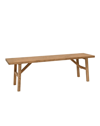 Panchina in legno massello in tonalità di rovere scuro di varie misure.